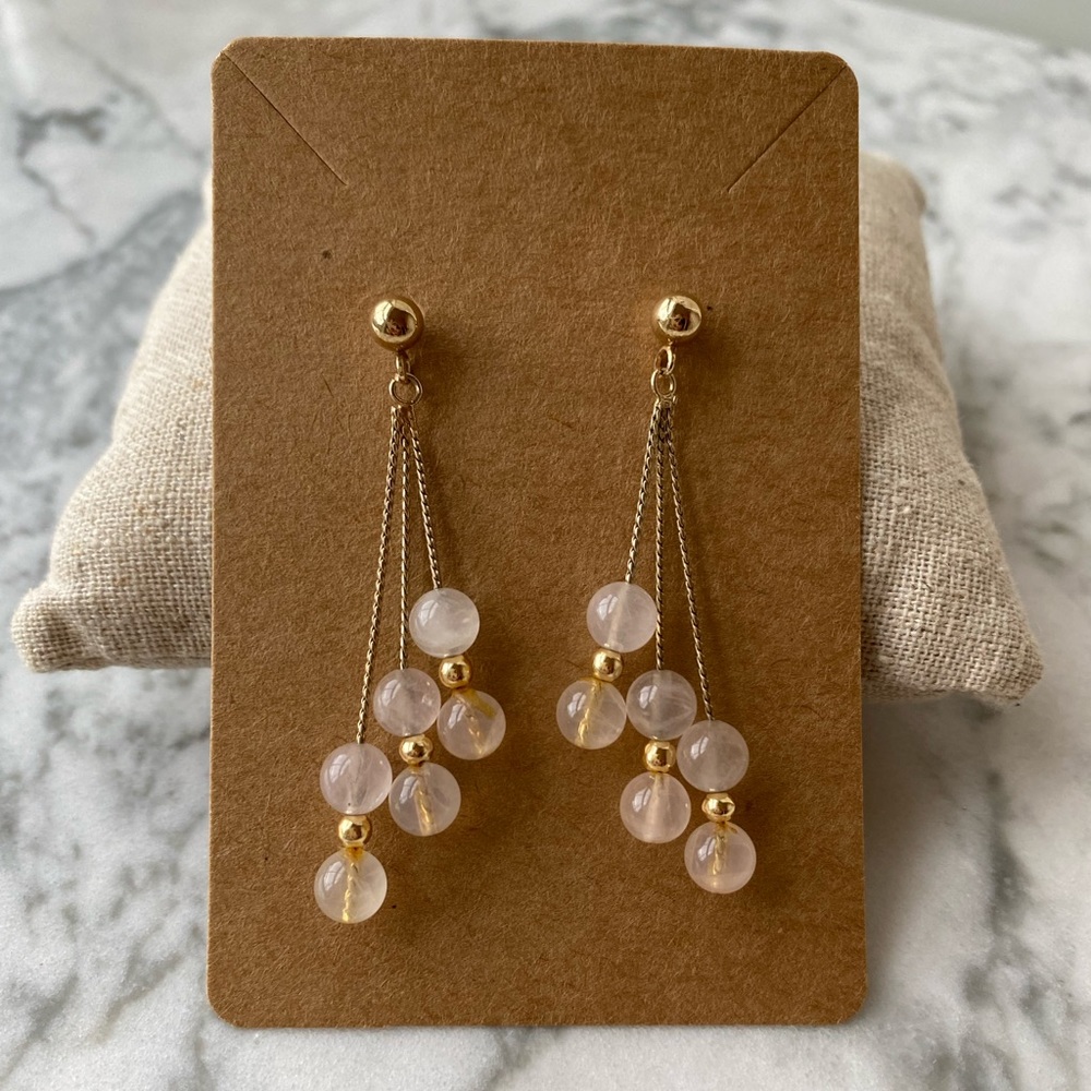 Dangling Pink Mini Bauble Earrings